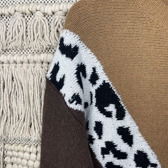 Leopard Color-Block Sweater - Picture 2 of 5